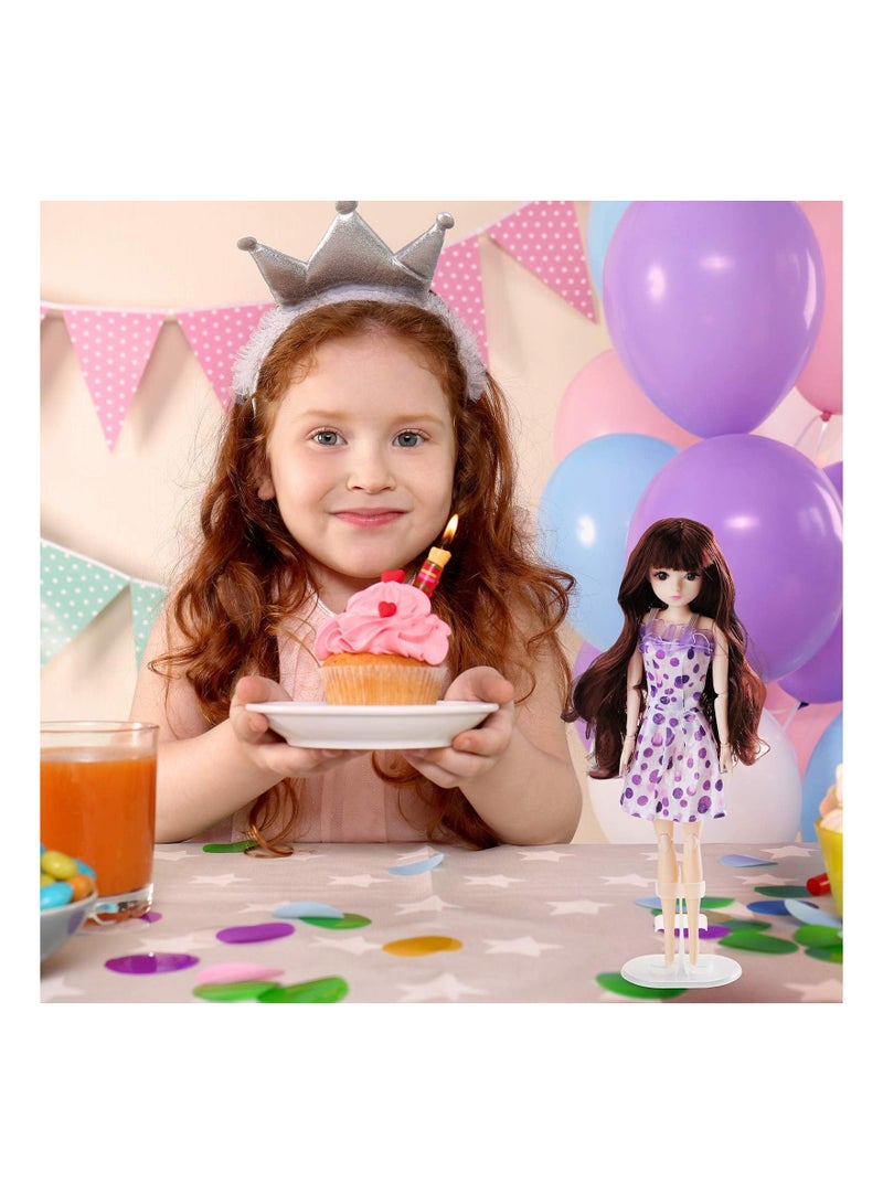 Doll Stand Support, 20 Pieces Transparent Plastic Mini Display Holder Action Figures Accessories for 11.5 Inch Dolls Support