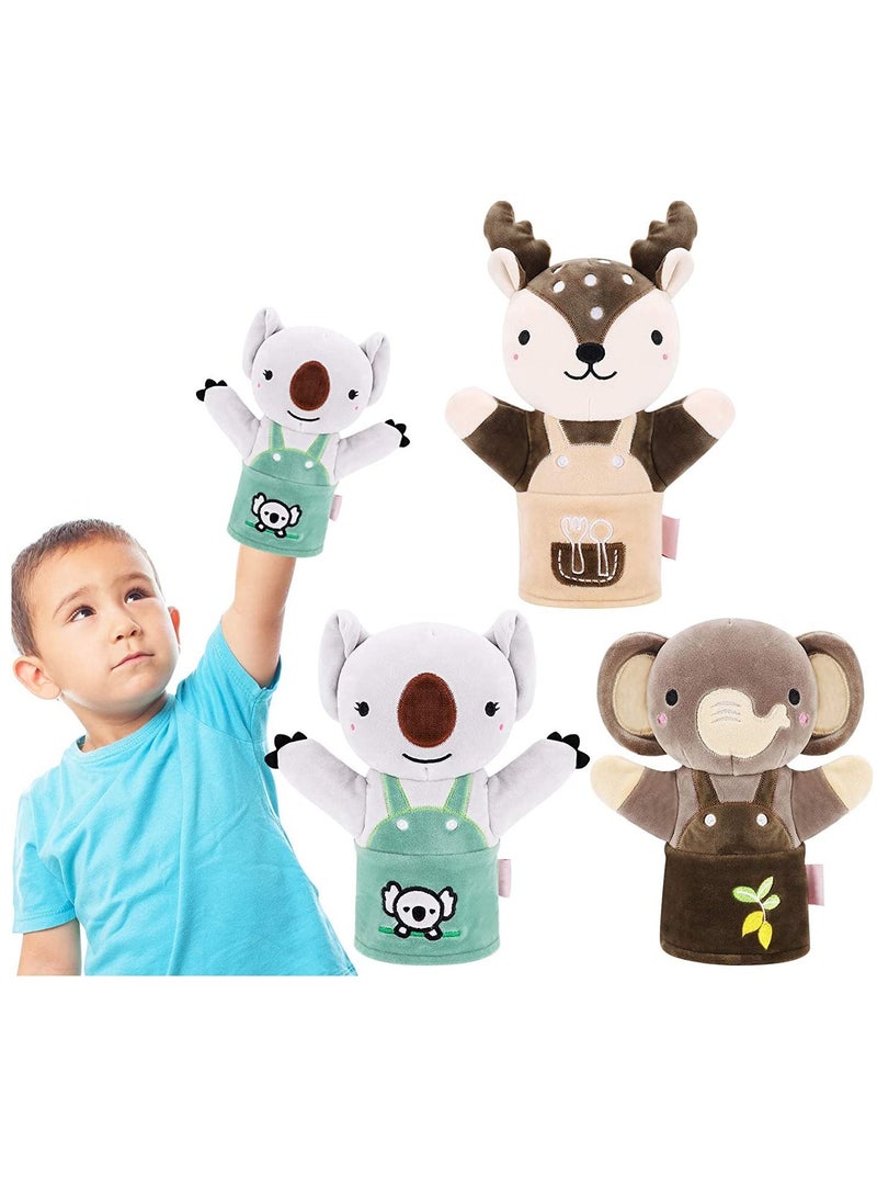 Plush Animals Finger Puppet Toys Hand for Toddlers 1 3 Soft Hands Puppets Game Autistic Children Great Family Parents Talking Story Boys Set