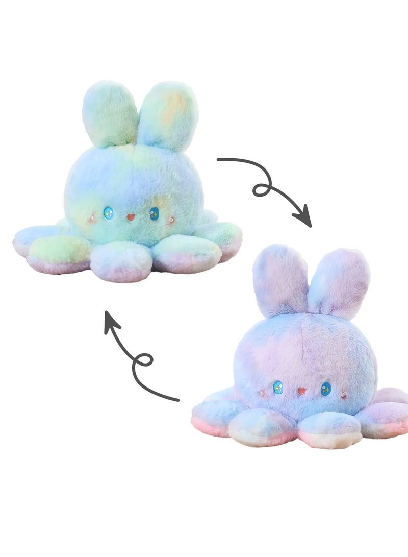 Cute Octopus Bunny Plush Toys, Reversible Plushie Stuffed Animal, Animals Toys Dolls, Soft Animal Rabbit Plushies Doll for Girls Boys