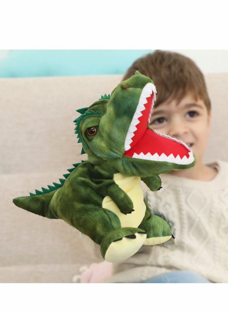 Dinosaur Hand Puppets, Tyrannosaurus Rex Jurassic World Stuffed Animal Cute Soft Plush Toy, Open Movable Mouth Finger Gift, Birthday Gifts for Kids, Creative Role Play