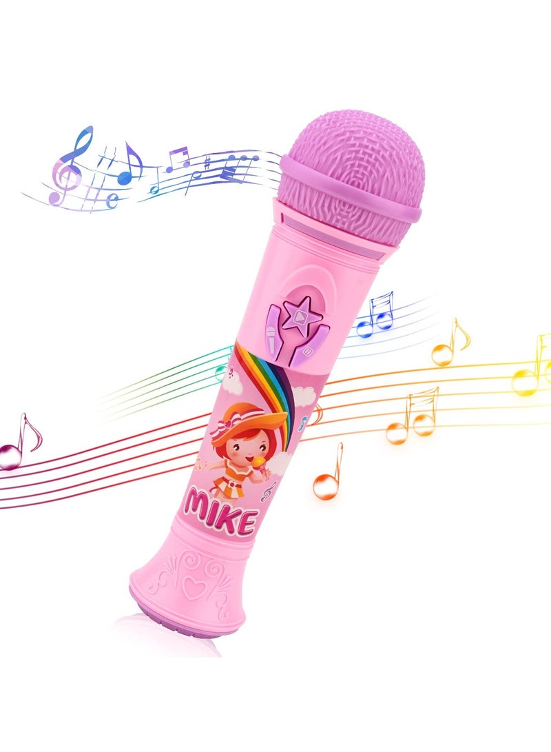 SYOSI Microphone for Girls, Karaoke Wireless Kids Girls' Bluetooth Party Music Toy Handheld Musical Age 5-10 Girls (Pink)