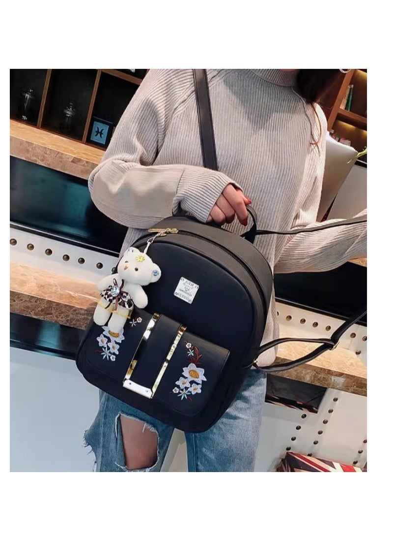 New Embroidered Three Piece Backpack