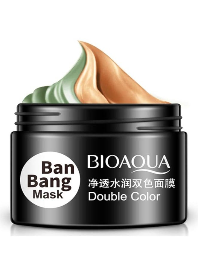 Ban Bang Refreshing Clean Deep Hydration Green Mud Film Mask Forehead lines Acne Tight Skin Dirty Pores Dry Skin Double Color