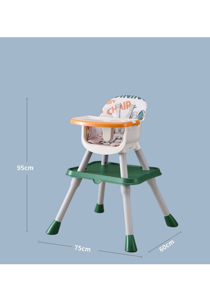 3-in-1 High Chairs for Babies Toddlers, Convertible Infant Highchair with Removable Tray & Safety Harness Adjustable Legs