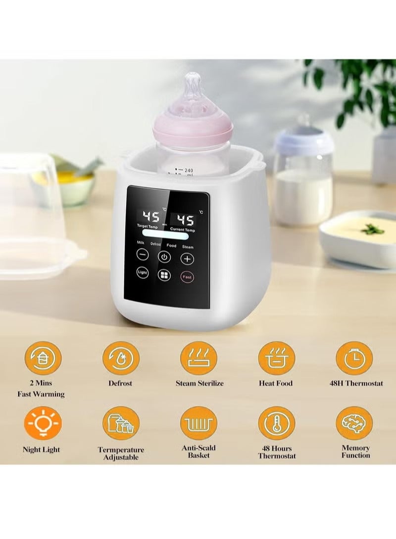 Baby Bottle Warmer, Fast Baby Milk Warmer with Accurate Temperature Control for Breastmilk or Formula