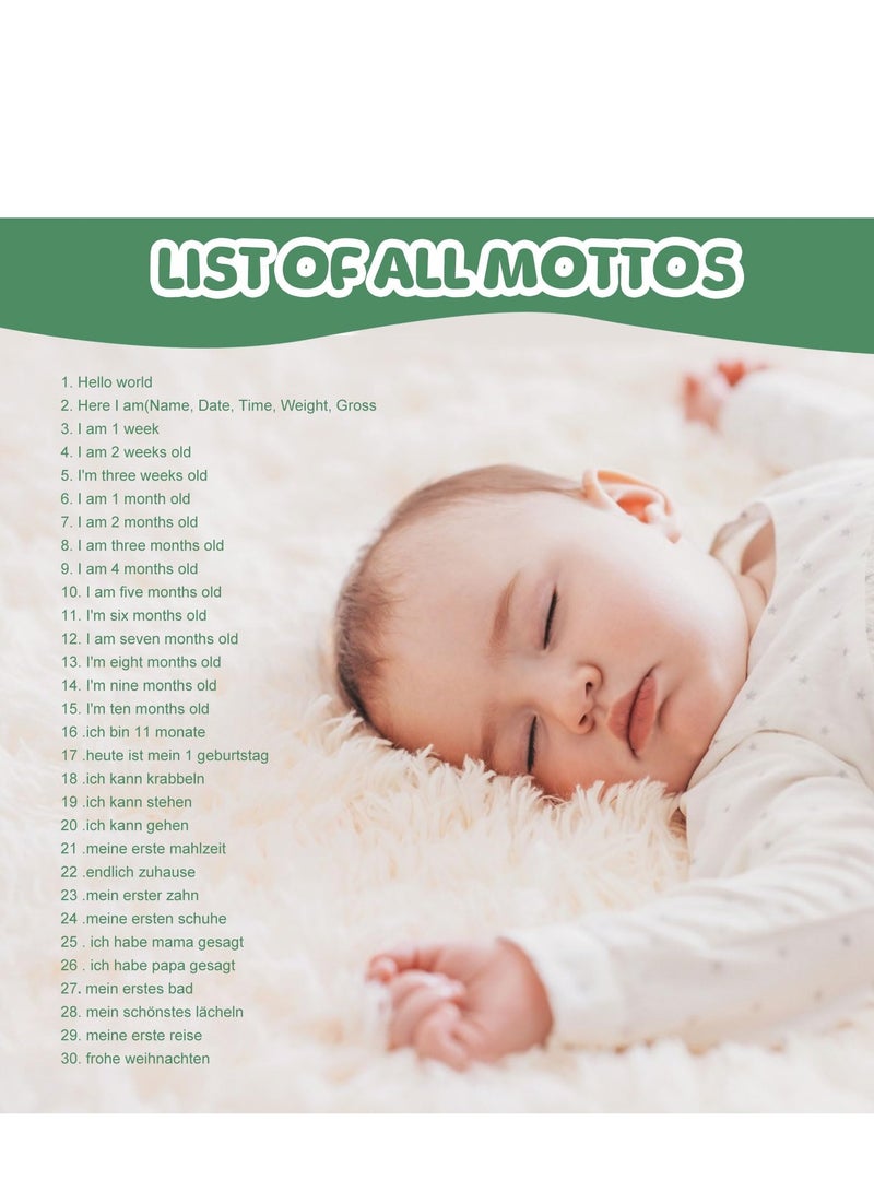 Monthly Milestone Photo Cards for Baby's First Year 15 Pcs Wooden Newborn Welcome Discs Sign Double Sided Photo Prop with Stand Exquisite Animal Pattern Pregnancy Journey Milestone Markers