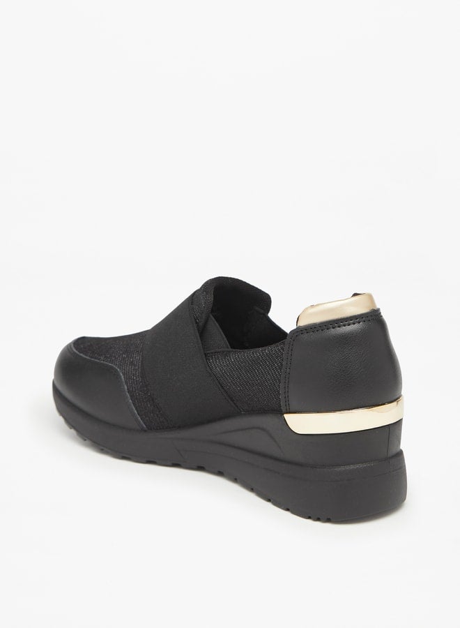 Womens Textured SlipOn Low Ankle Sneakers