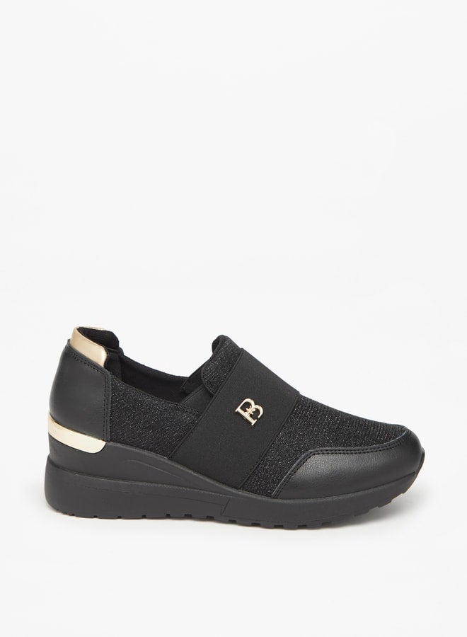 Womens Textured SlipOn Low Ankle Sneakers
