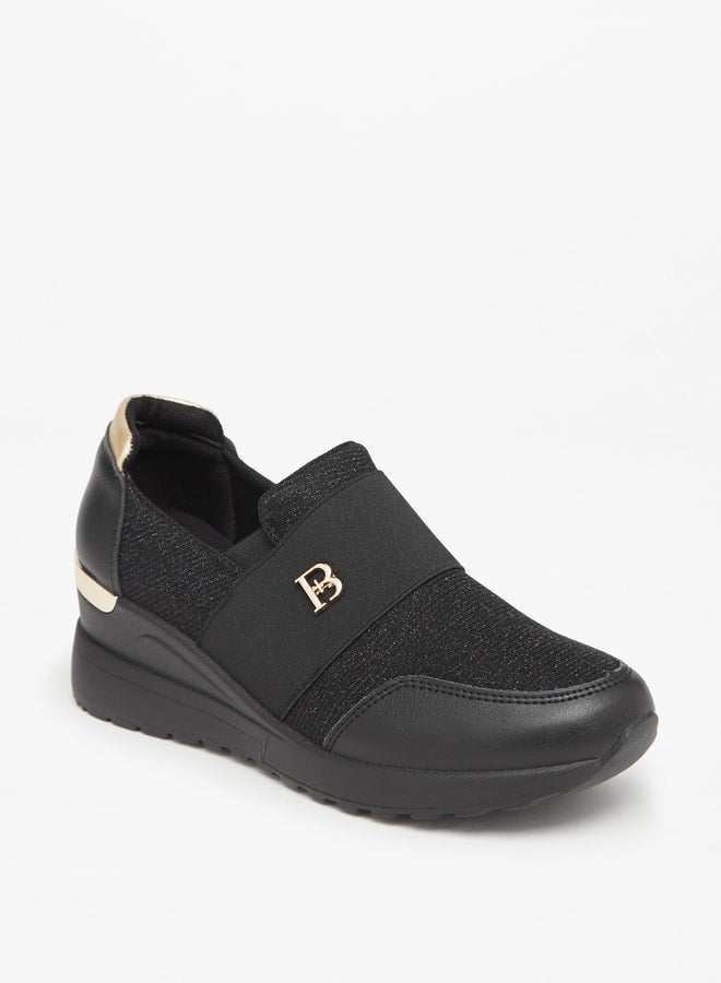 Womens Textured SlipOn Low Ankle Sneakers