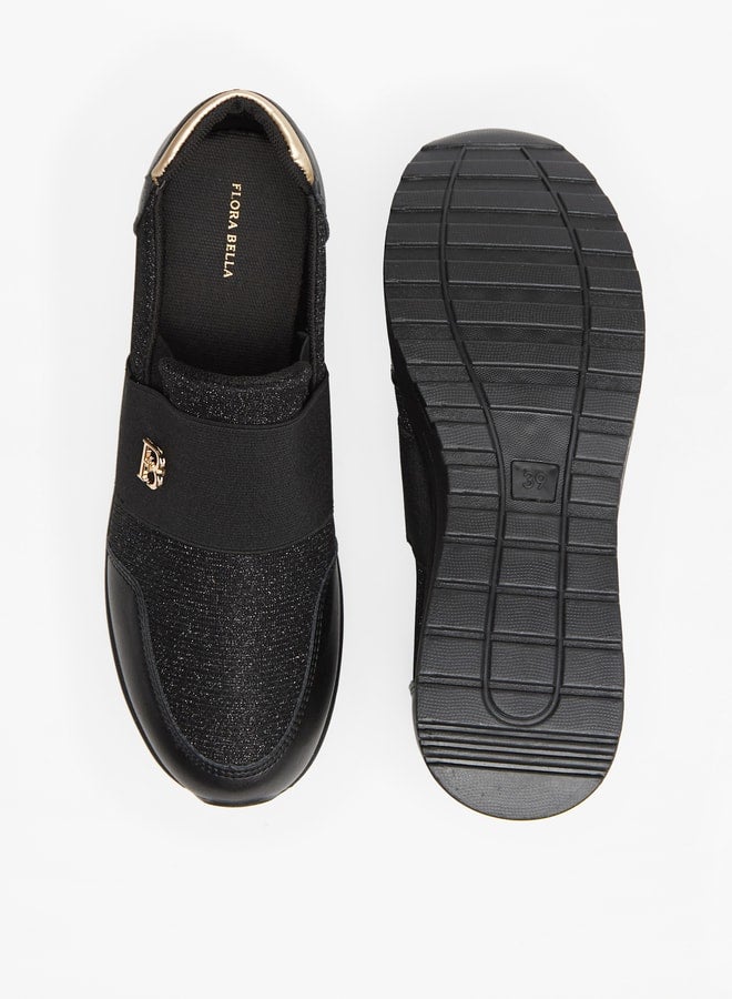 Womens Textured SlipOn Low Ankle Sneakers