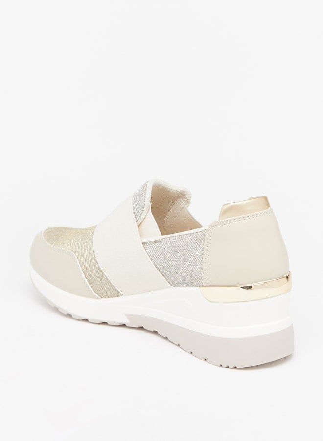 Womens Textured SlipOn Low Ankle Sneakers