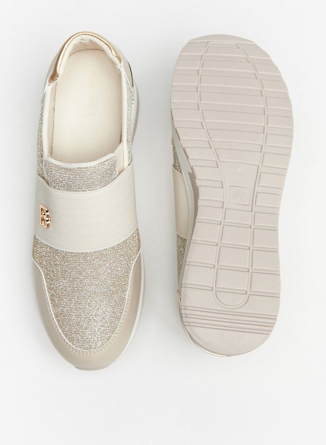 Womens Textured SlipOn Low Ankle Sneakers