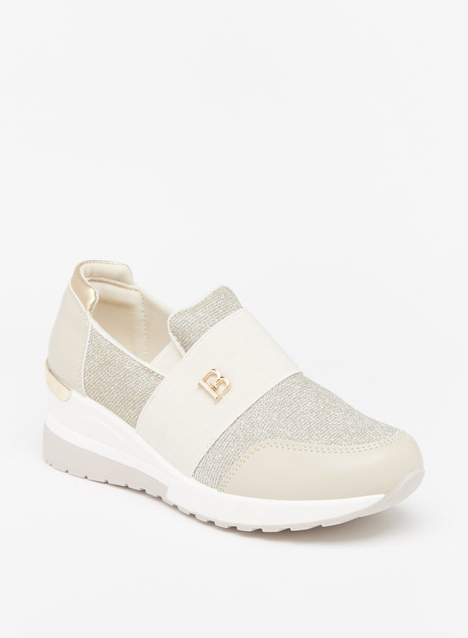 Womens Textured SlipOn Low Ankle Sneakers