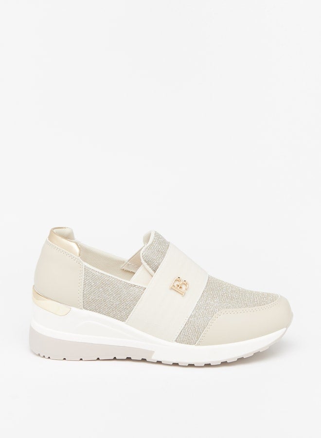 Womens Textured SlipOn Low Ankle Sneakers