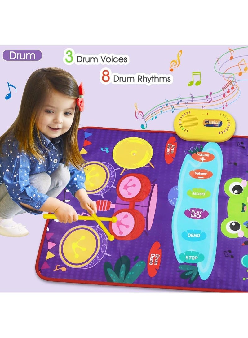 Children's Early Education Touch Piano Puzzle Drum Music Blanket Toy
