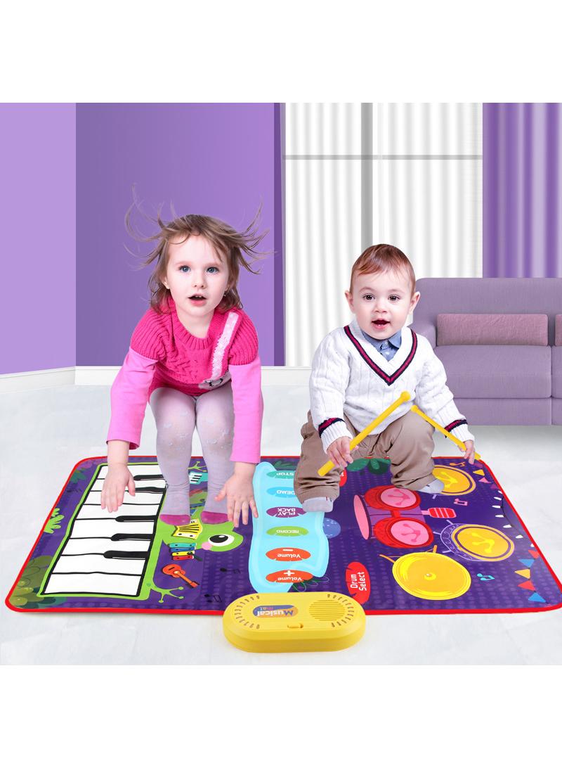 Children's Early Education Touch Piano Puzzle Drum Music Blanket Toy
