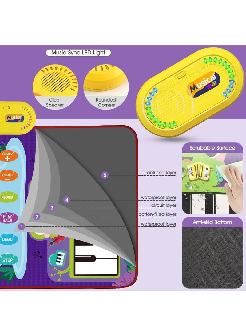Children's Early Education Touch Piano Puzzle Drum Music Blanket Toy
