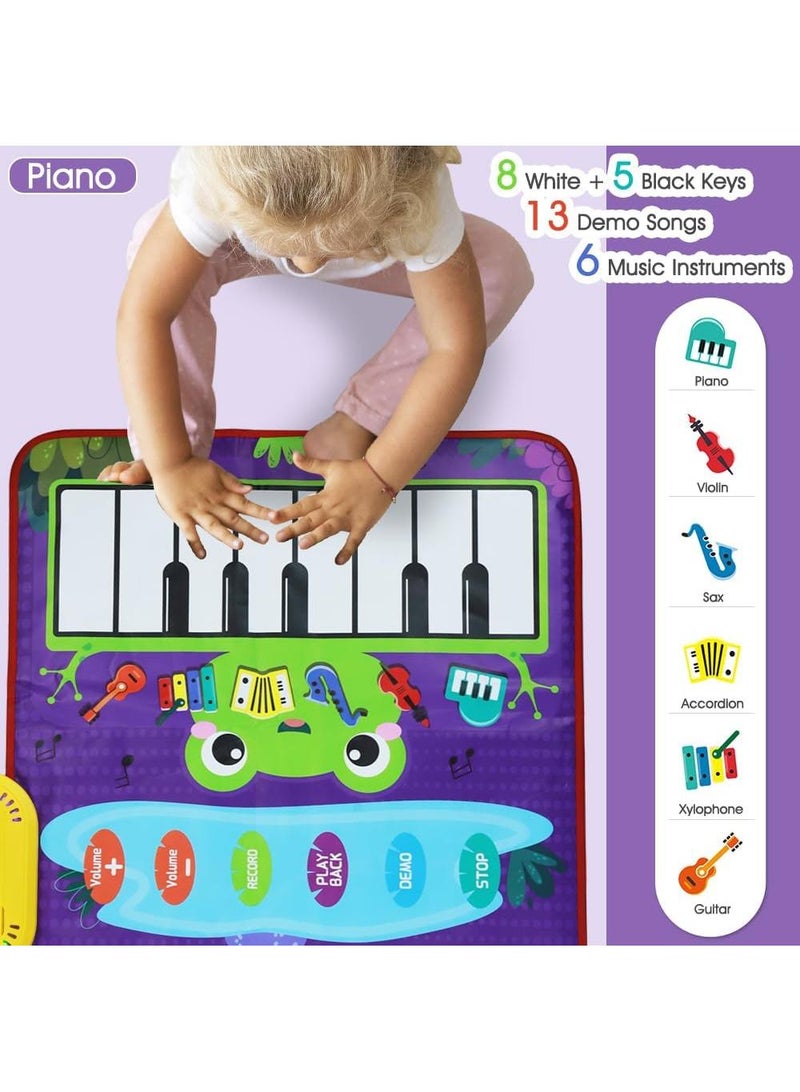 Children's Early Education Touch Piano Puzzle Drum Music Blanket Toy