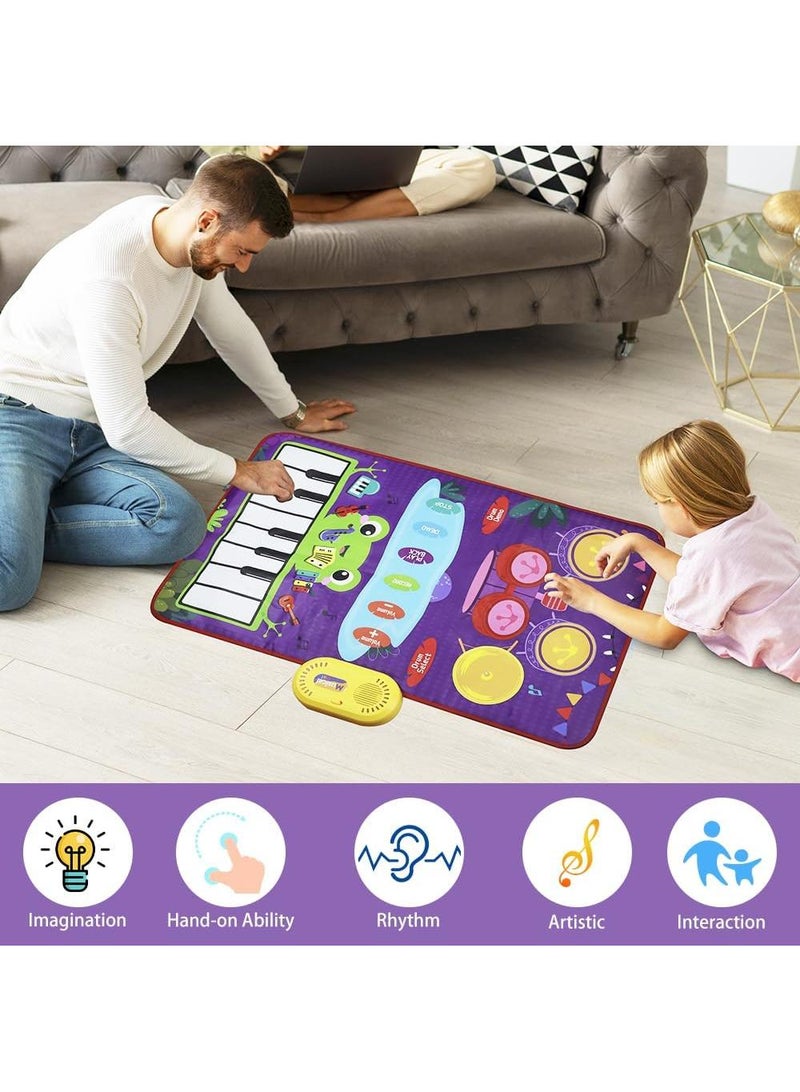 Children's Early Education Touch Piano Puzzle Drum Music Blanket Toy