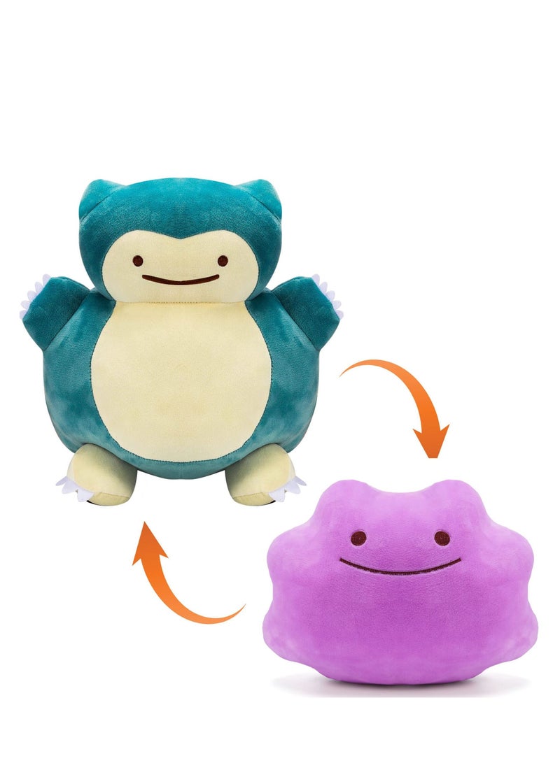 Jumbo Plush 12.6 Inch Ditto Reversible Plushie Changeable Two Style Soft Stuffed Toy Doll Pillow for Kids Birthday