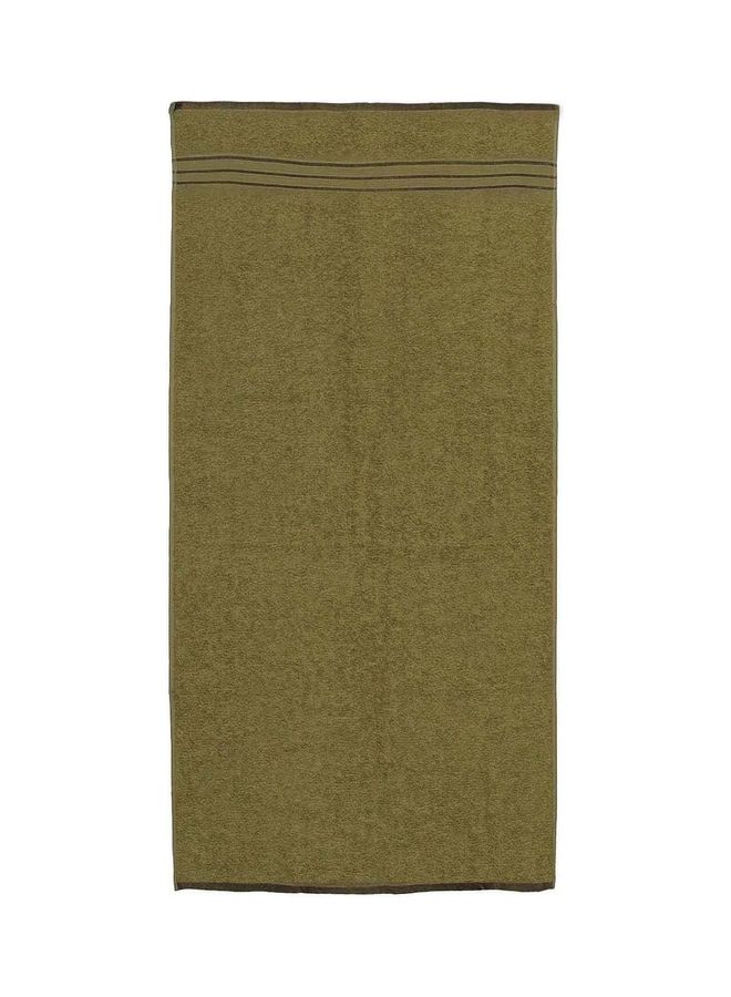 4-Piece Bath Towel Set Green/Beige 70x140cm