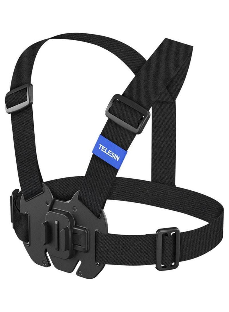 Basics Adjustable Chest Mount Harness for GoPro Camera (Compatible with GoPro Hero Series), Black