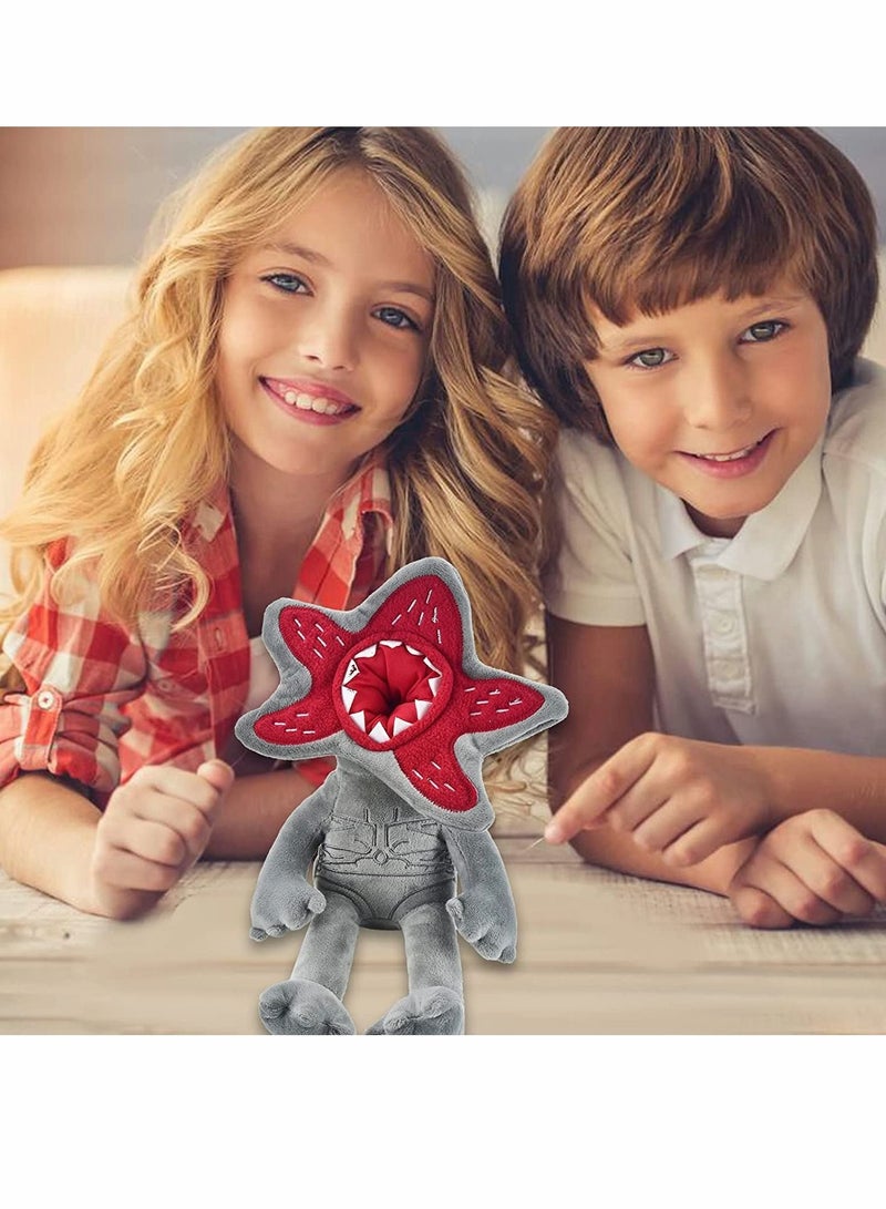 Demo Gorgon Plush Cute Cartoon Stranger Stuffed Animals Monster Horror Plushies Birthdays for Kids and Fans (Grey)