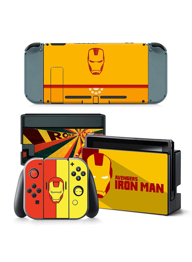 Console and Controller Decal Sticker Set For Nintendo Switch Iron Man