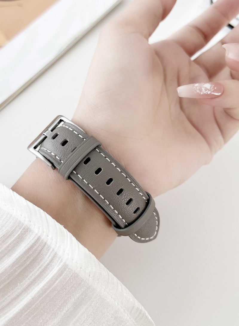20mm Leather Strap, Watch Bands Replacement Band Compatible with Samsung Galaxy Watch 6 40/44mm/Watch 6 43/47mm/Galaxy Watch 5 Pro 45mm/Watch5 40/44mm/Watch 4 Replacement Band