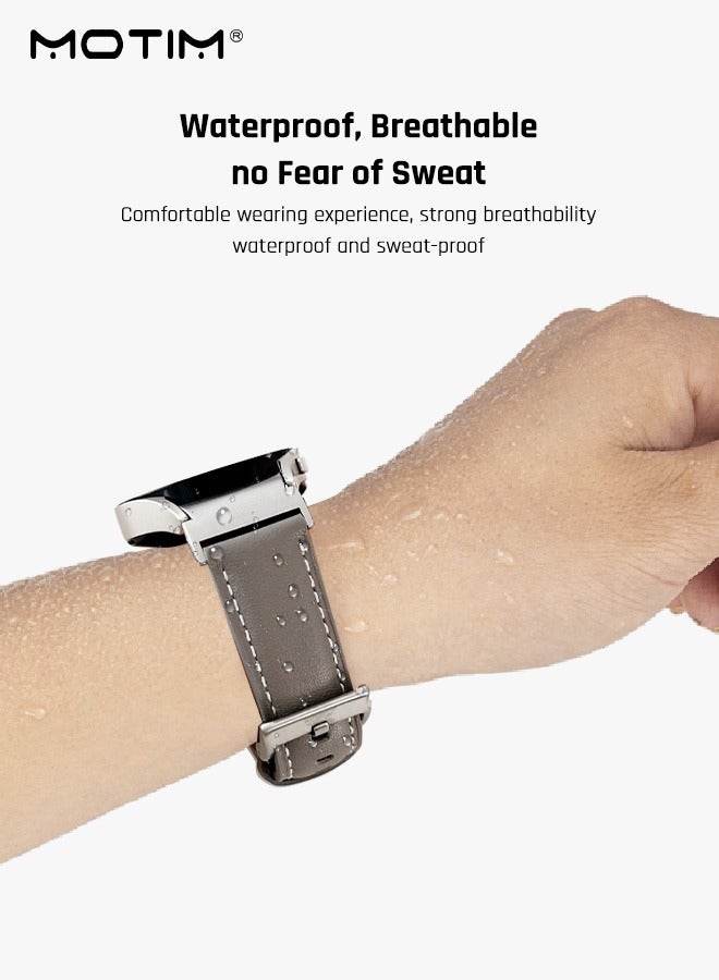 20mm Leather Strap, Watch Bands Replacement Band Compatible with Samsung Galaxy Watch 6 40/44mm/Watch 6 43/47mm/Galaxy Watch 5 Pro 45mm/Watch5 40/44mm/Watch 4 Replacement Band