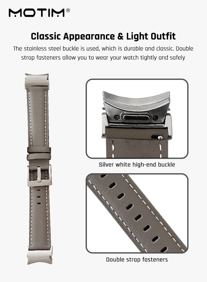 20mm Leather Strap, Watch Bands Replacement Band Compatible with Samsung Galaxy Watch 6 40/44mm/Watch 6 43/47mm/Galaxy Watch 5 Pro 45mm/Watch5 40/44mm/Watch 4 Replacement Band