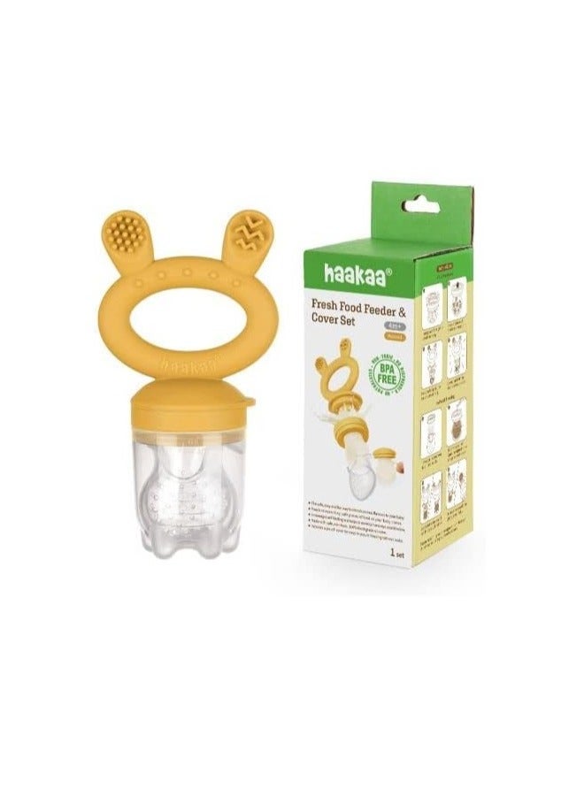 Fresh Food Feeder Teether And Cover Set, Mustard