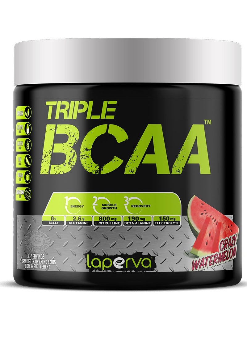 Laperva Triple BCAA, Increase Endurance, Amplify Muscles, Crazy Watermelon, 30 Ser