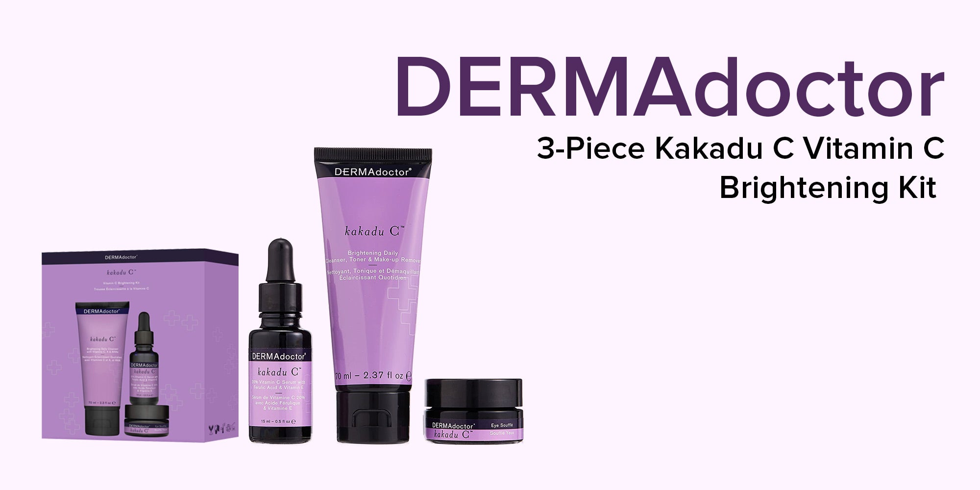 3-Piece Kakadu C Brightening Kit 70ml, 15ml, 15ml