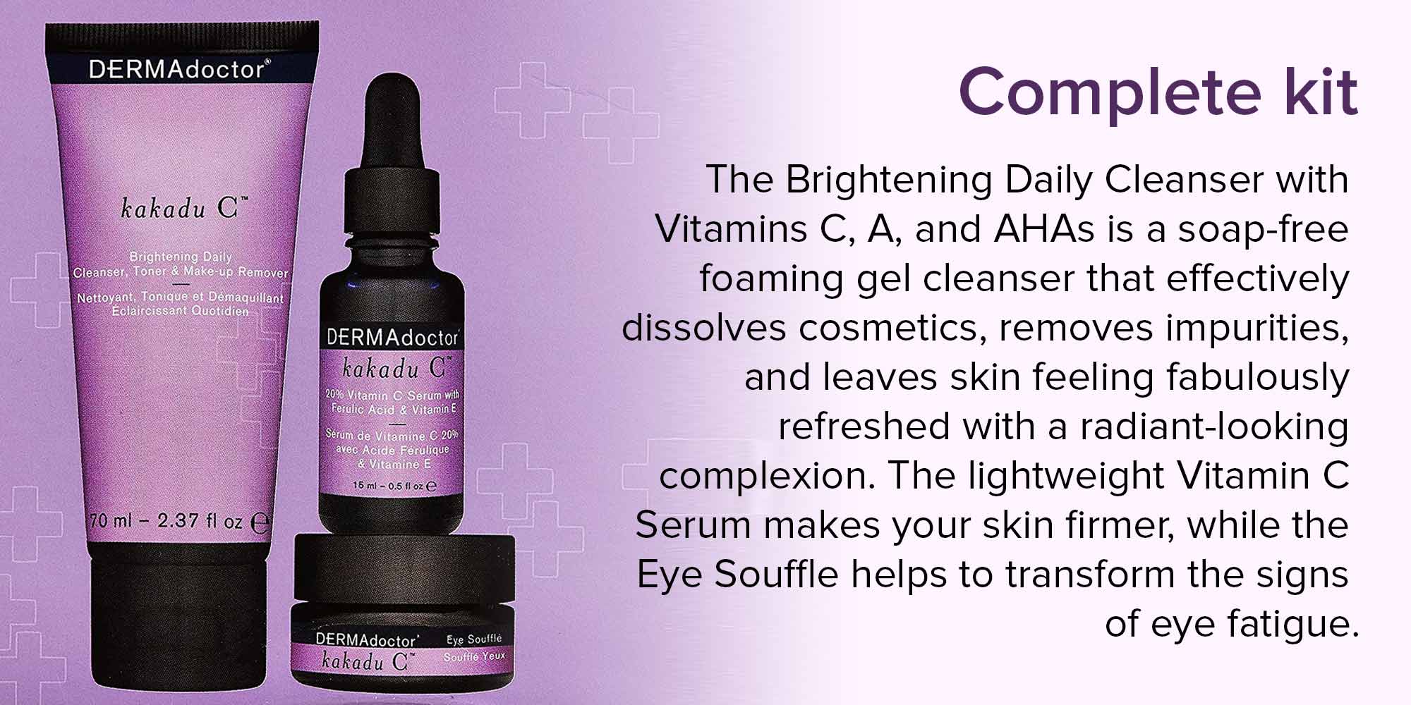 3-Piece Kakadu C Brightening Kit 70ml, 15ml, 15ml