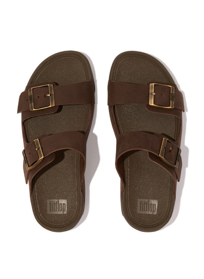 049-721 Fitflop Men Gogh Moc Buckle Leather GD2-167 Chocolate