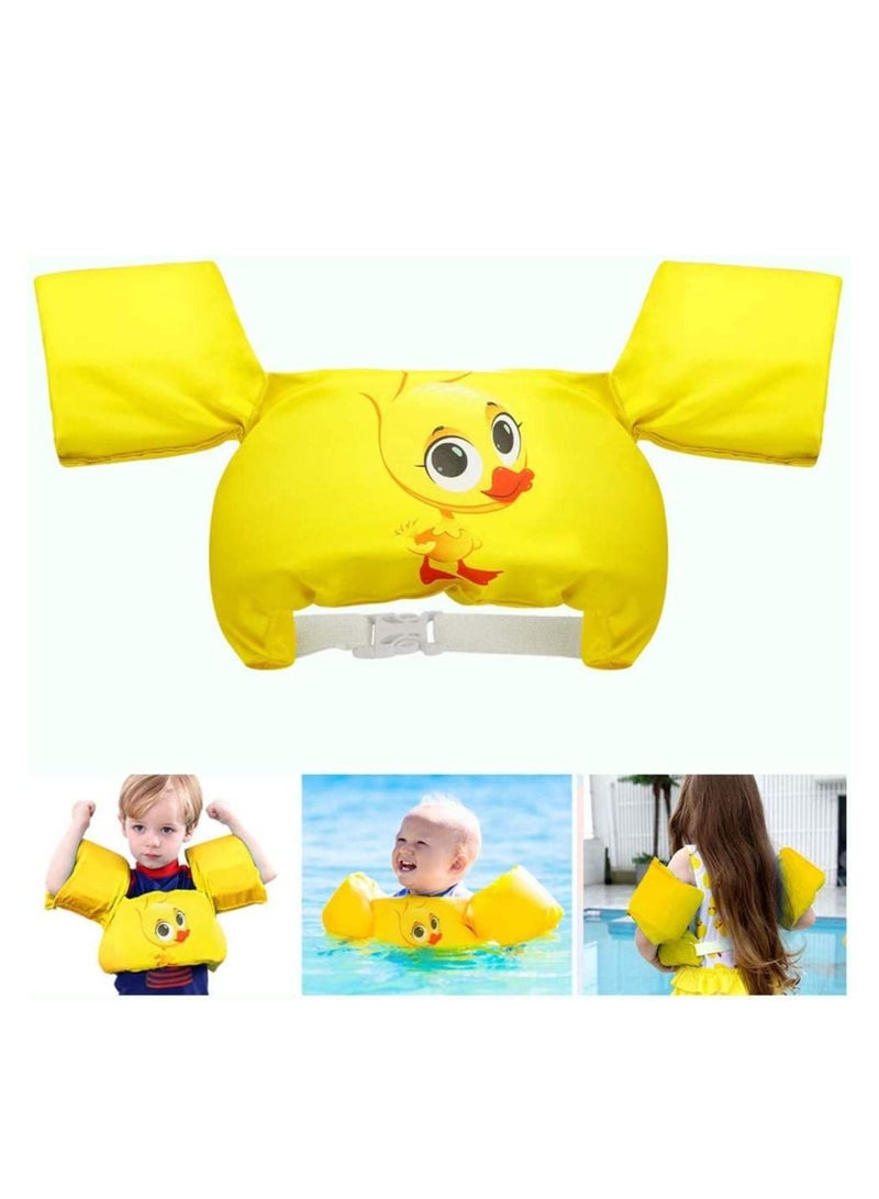 Swimming Arm Bands Float Vest, Swim Training Jacket, Kids For Girls and Boys 2-6 Year 0ld to Swim-Yellow