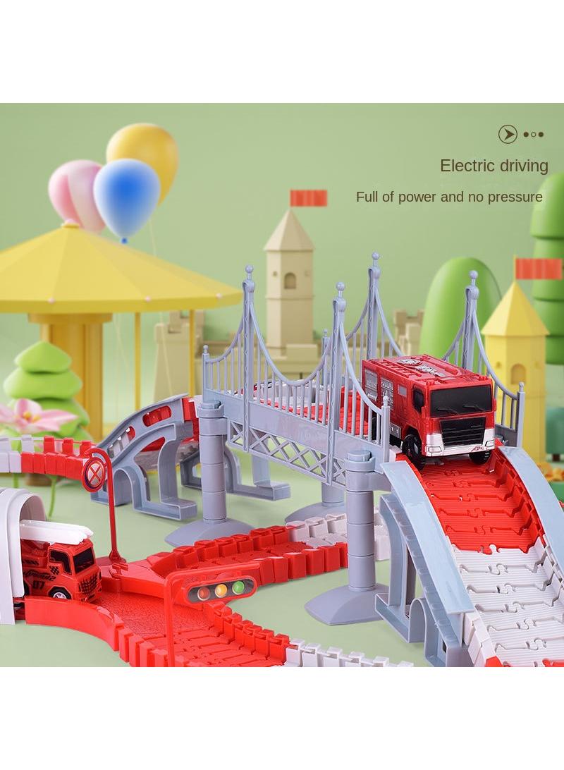 Diy Children's Educational Electric Rail Car Toy