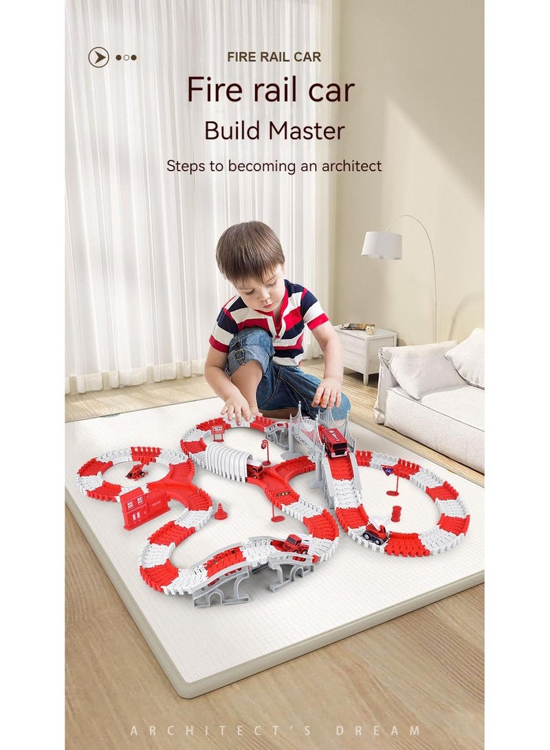 Diy Children's Educational Electric Rail Car Toy