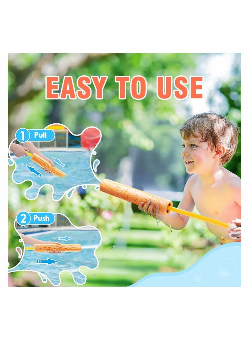 Water Squirter for Kids, 4 Pack 35ft Range Shooter, Summer Swimming Pool Beach Outdoor Shooter Toys Kids Boys Girls Adults