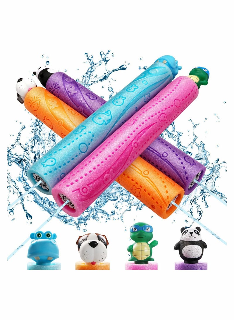 Water Squirter for Kids, 4 Pack 35ft Range Shooter, Summer Swimming Pool Beach Outdoor Shooter Toys Kids Boys Girls Adults