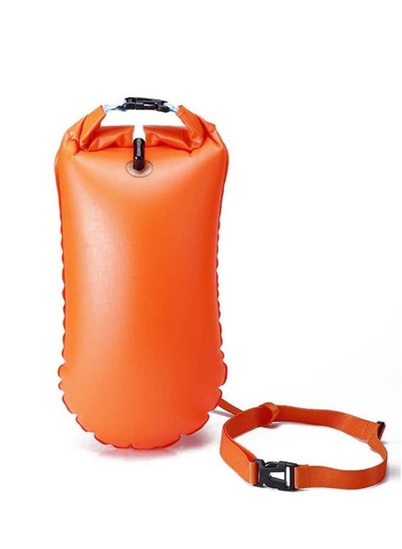 Swim Buoy, Waterproof Inflatable Dry Bag Safety Float for Water Sports, Open Swimmers, Triathletes, Kayakers and Snorkelers