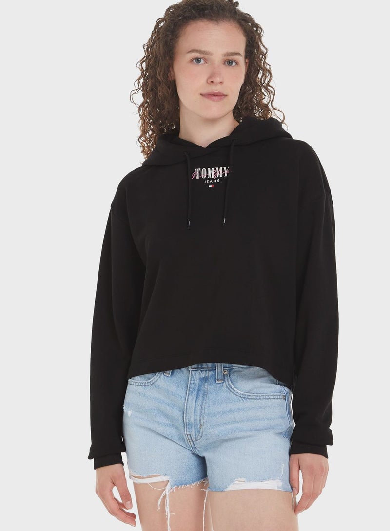 Crew Neck Logo Hoodie