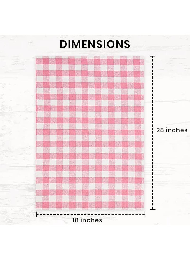 6 Piece Home Kitchen Plaid Dish Towel Set