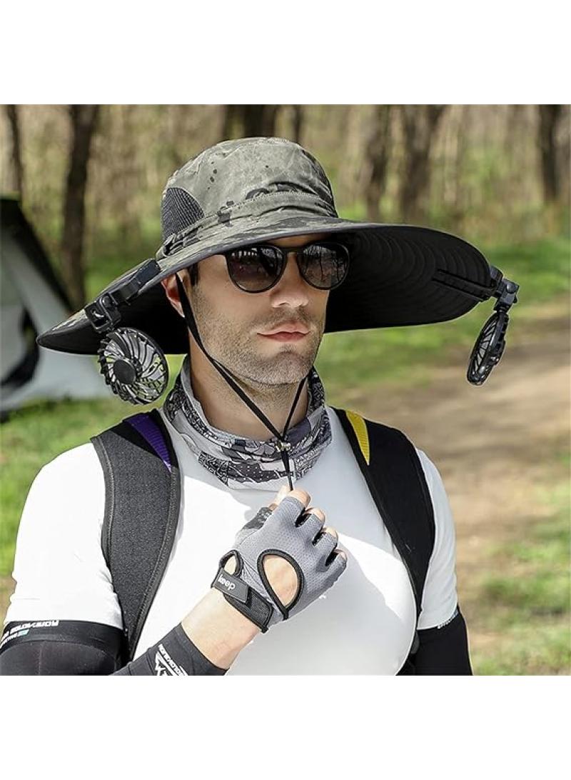 Outdoor Windproof Quick Drying Breathable Sunscreen Fishing Sunshade Mountaineering Large Eaves Folding Fisherman Hat