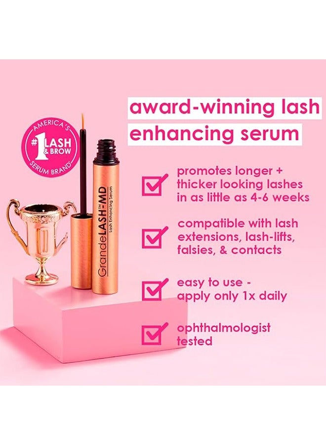 Lash Enhancing Serum 4ml, Promotes Appearance of Longer, Thicker Eyelashes, Cruelty Free and Healthier Lashes