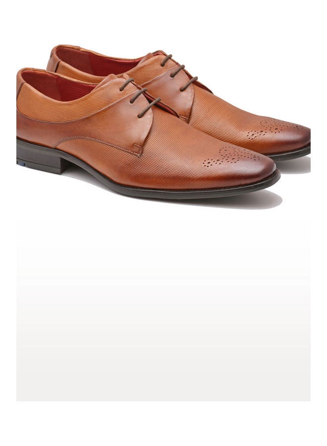Comfortable Lace-Up Formal Shoes Tan