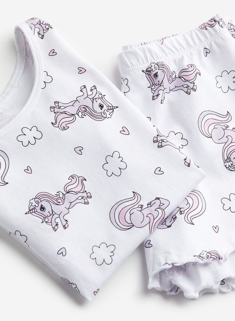 Kids Printed Short T-Shirt Pyjamas