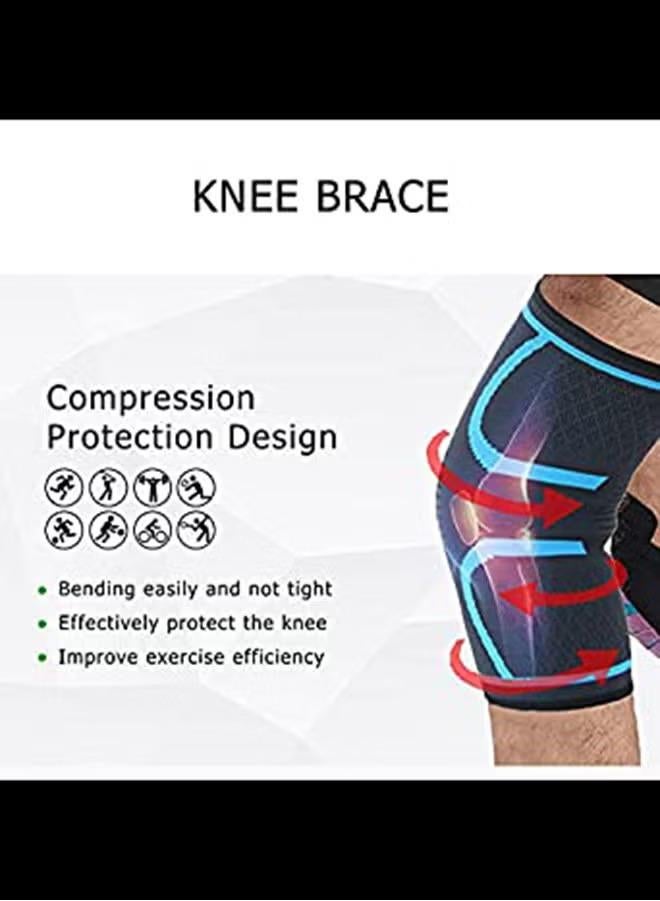 1 Pair Of Sports Running Basketball Riding Mountaineering Fitness Non-slip Warm Knee Cover