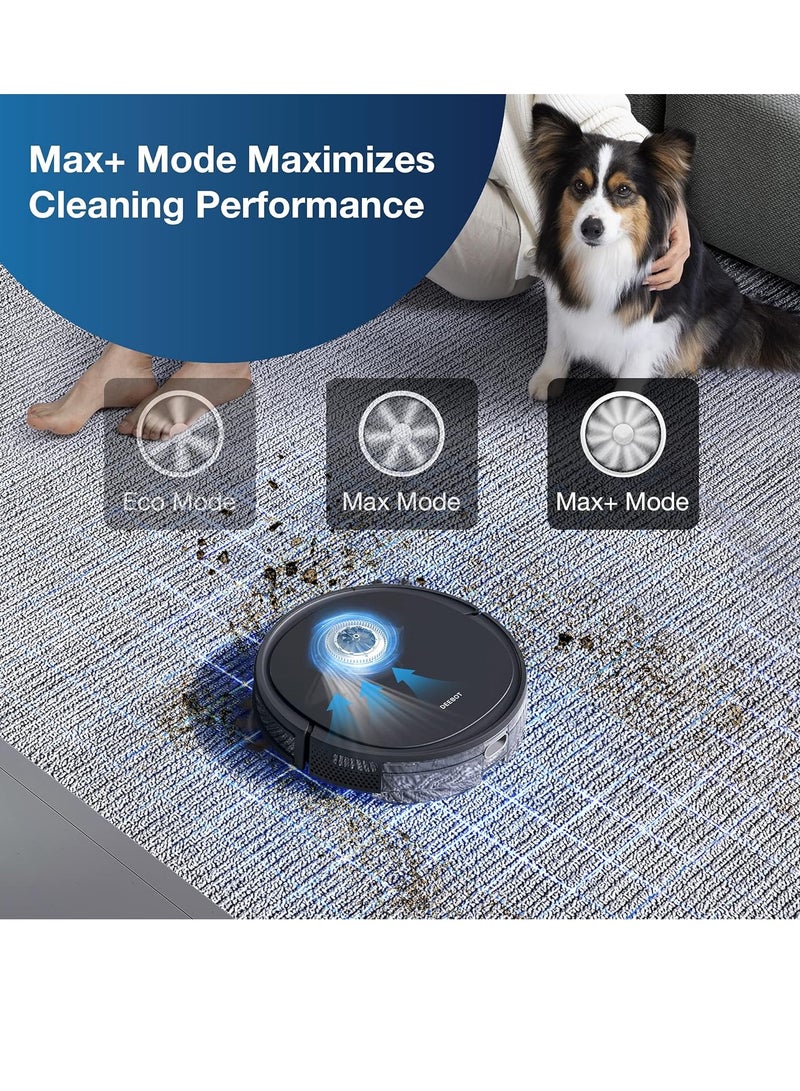 DEEBOT U2 PRO 2-in-1 Robotic Vacuum Cleaner with Mopping, Strong Suction, Smart App Enabled, Google Assistant & Alexa 400 ml 26 W DGN22-74 Black